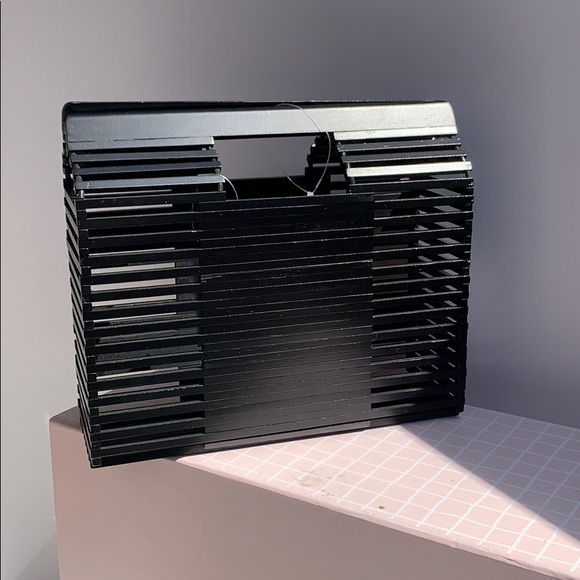 Urban Outfitters wooden black caged bag - Picture 6 of 8